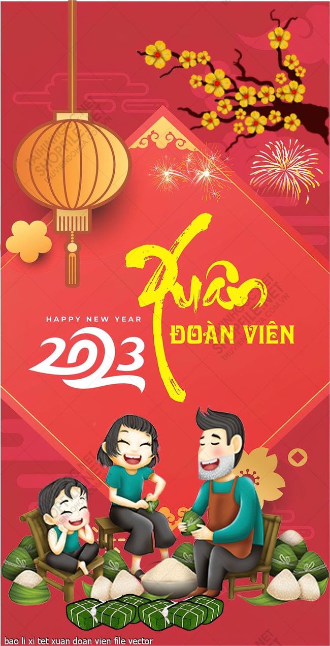 bao li xi tet xuan doan vien file vector